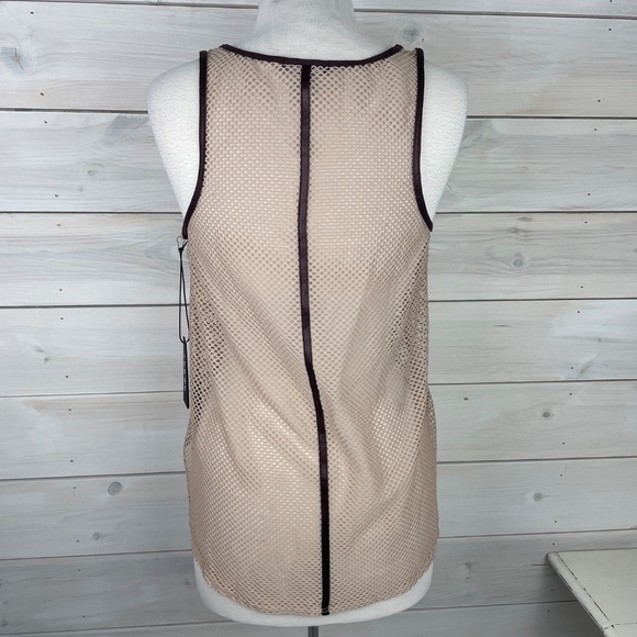 KORAL Ilana Kugel Beige Dolphin Mesh Beach Cover-up Tank Top - NWT - Picture 3 of 7